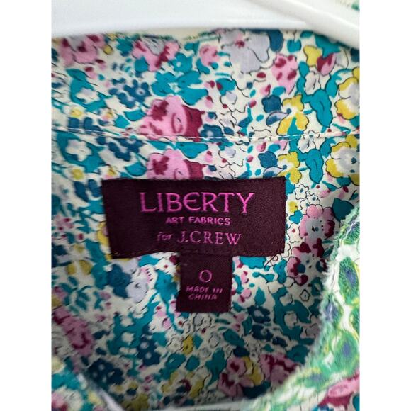 J. Crew x Liberty Art Fabrics RARE Mixed Print Button Down Shirt 0 - Picture 4 of 4